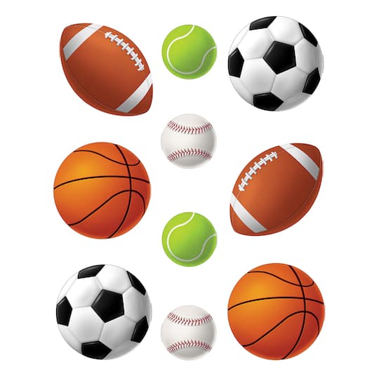 Sports Balls Accents, 30 Per Pack, 6 Packs